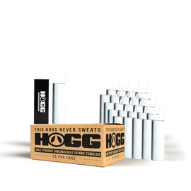 Hogg 30 oz Sublimation Tumbler (25 Units) - White, Sublimation Blanks, Bulk Tumblers with Lids and Straws, 30 oz Skinny, Blank Cups