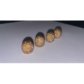 Unbranded 4x Champagne Gold CRYSTAL Tire Valve Caps Bling Diamond Luxury Car Women Gift