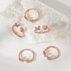 Sora Tuki V Initial Ring for Women Rose Gold Letter
