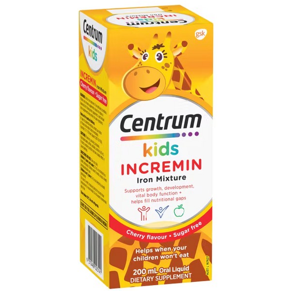 Centrum Kids Incremin Iron Mixture 200ml - Cherry Flavour