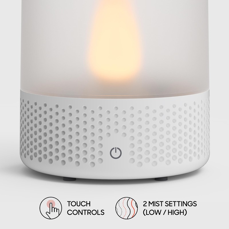 Sharper Image VOTIV 7 Ultrasonic Humidifier with Flameless Candlelight, Touch