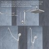 19 Inch Shower Head Extension Arm, Upgrade Flexible Height &