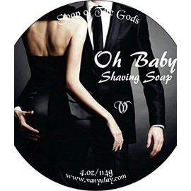 Oh Baby! All Natural Shaving Soap with Lasting Fragrance for Men. Moisturizing and Nourishing with Coconut Oil