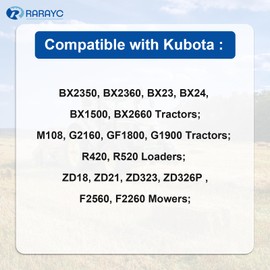 RARAYC RC601-51352 Fuel Pump 12V Compatible with Kubota BX2350 BX2360 BX23 BX24 BX1500 BX2660 G2160 G2160AU GF1800 G1900 M108 Tractors ZD18 ZD21 ZD323 ZD326P F2560 F2260 Mowers R420 R520 Loaders