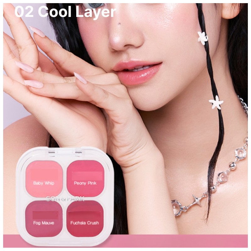 SON&PARK Glow Layring Lip & Cheek Palette 4g, Shade:02 Cool