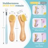 BFWood 2PCS Laundry Stain Brush - Natural Soft Boar Bristles,