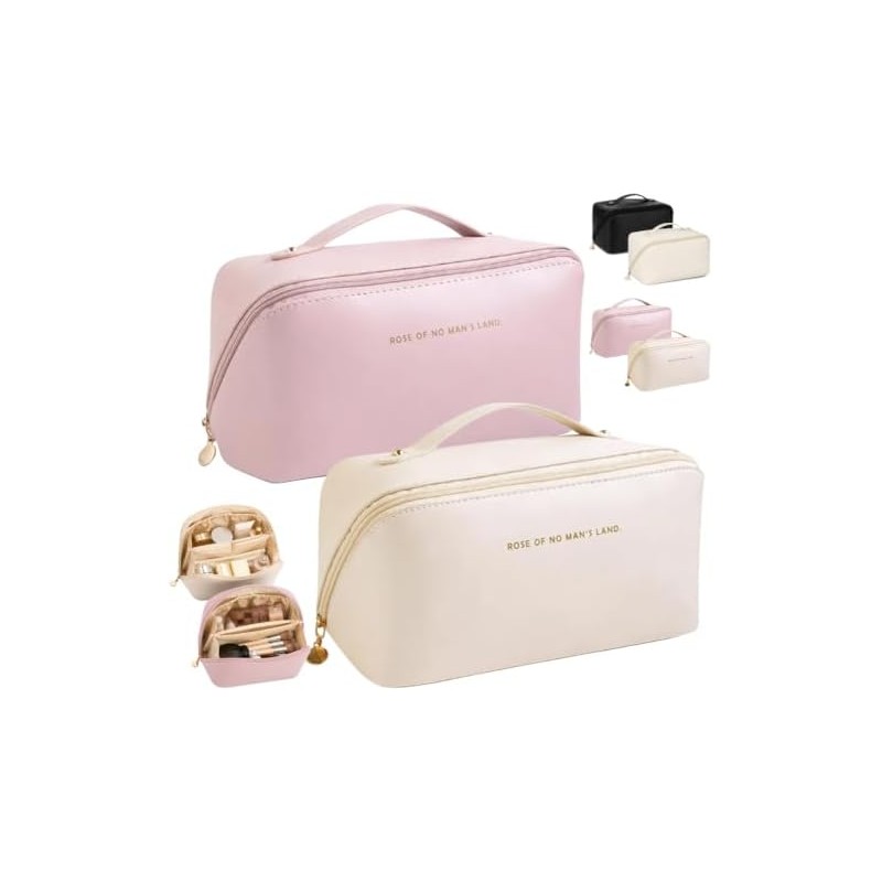 2 Piezas Bolsa de Cosméticos de Viaje, Makeup Bag de