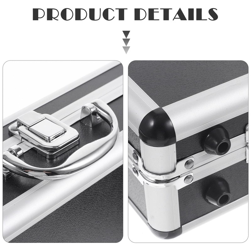 COHEALI Aluminum Alloy Lockable Toolbox 11.81 Inch Portable Tool Organizer