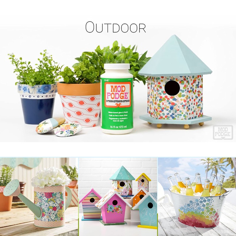 Mod Podge Waterbase Sealer, Glue and Finish for use Outdoors