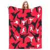 Colored Martial Arts Karate Microfiber Plush Throw Blanket, 80x60 inches,