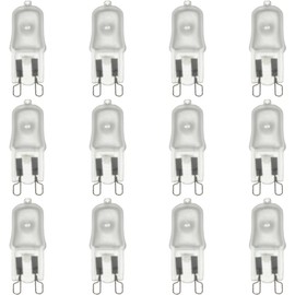 Sunlite Q25/FR/G9/120V/12PK Halogen 25W 120V Q25 Single Ended Capsule Light Bulbs, Frosted Finish, 3200K Bright White, Bi-Pin (G9) Base, 12 Pack