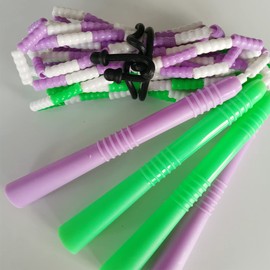 NICO SEE WONDER 5Pcs 18in Silicone Cable Tie, Cord Organizer for Bundling Earphone, Computer Cords, Reusable Straps for Home, Office, Kitchen, Dia 5mm