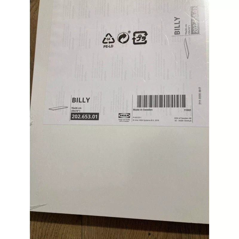 Ikea BILLY 3x Extra Shelf WHITE 30 x 10" New