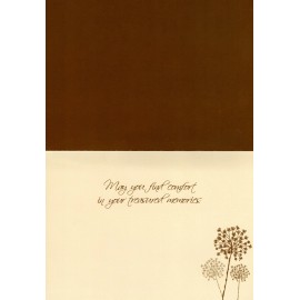 OXO With Deepest Sympathy Treasured Memories Nature Flower Theme Greeting Card