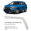 Front Bumper Lower Chrome Trim ABS Side Molding Strips Replacement