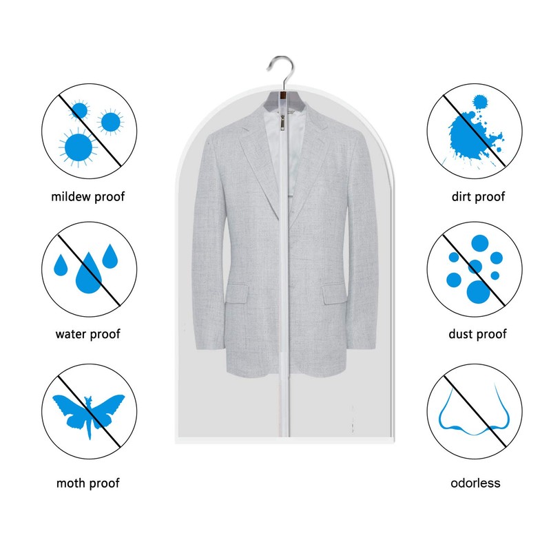 Mskitchen Garment Bags for Closet Storage Garment Covers Clear Clothes