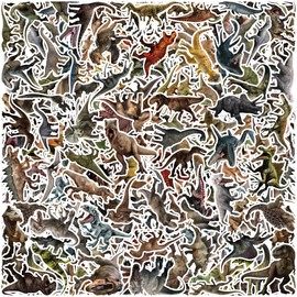 Dinosaur Stickers 200Pcs Tyrannosaurus rex Sticker for Teens,Waterproof Animal Sticker Decoration for Dinosaur Theme Party,Vinyl Allosaurus Stick Set Basket Socks Crafts Stuffers