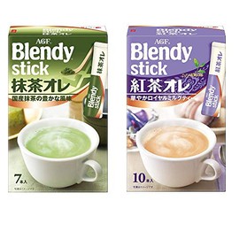 Blendy Stick Tea Au Lait Assortment 3.9oz 2Types Japanese Instant Tea AGF Ninjapo