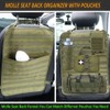 Molle Seat Back Organizer, Tactical Car Seat Organizer with Pouches,