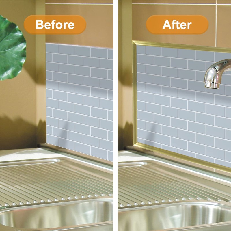 STICKGOO 10-Pack Peel and Stick Trim for Backsplash Tile Edge,