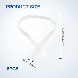 8 Pcs Catheter Leg Bag Straps Fix Catheter Leg Bag Urine Drainage Bag Strap Catheter Comfortable Leg Strap Fixation Tapes Velcro Strap Catheter Night Bag Stand for Incontinence Urine Bag (White)