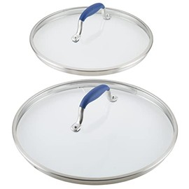 Anolon Advanced Home Glass Lid Set, 2 Piece, Indigo