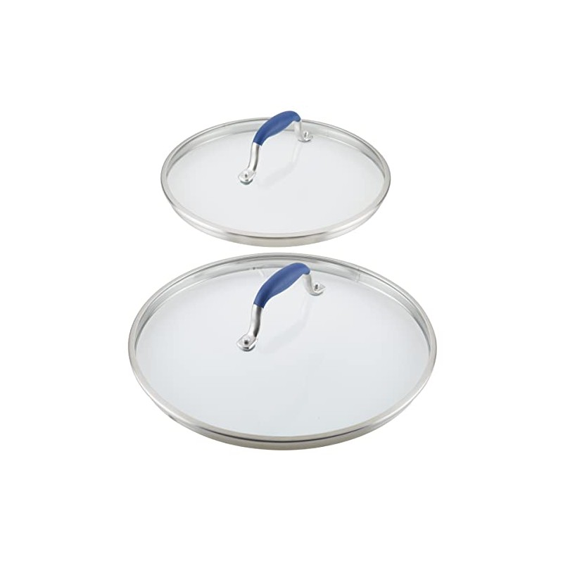 Anolon Advanced Home Glass Lid Set, 2 Piece, Indigo