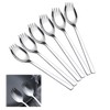 Pack of 6 Stainless Steel Spork Spork, Long Salad Spoon,