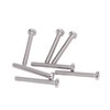 50Pcs Cheese Head Slot Screw A2-70 Stainless Steel, Flat Smooth