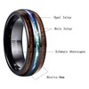 Vakki 6mm/8mm Tungsten Rings for Men/Women, Hawaiian Koa Wood Inlay,