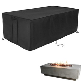 Youlvy Fire Pit Cover Rectangular 48 Inch,Propane Gas Fire Pit Table Cover,Outdoor Waterproof Firepit Table Cover 600D- 48 x 15 x 15 Inch