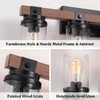3-Light Farmhouse Vanity Light, Rustic Bathroom Light Fixtures Over Mirror