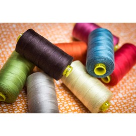 WonderFil Specialty Threads Spagetti, 3-Ply 100% Long Staple Double-Gassed Egyptian Cotton, Brights - Set of 8