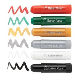 Baker Ross FE796 Christmas Colouring Pens - Pack of 6, Colouring Pens for Kids, Colouring Sets for Kids, Painting for Kids