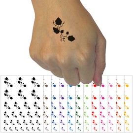 Ivy Vines Solid Temporary Tattoo Water Resistant Fake Body Art Set Collection - Dark Green (One Sheet)
