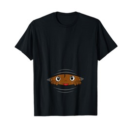 African American Baby Peeking From Belly Gift T-Shirt