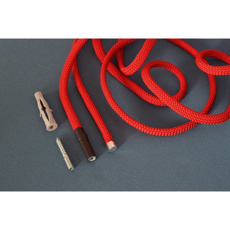 Loop Rope, Hanging, Height-Adjustable Rope Coat Rack, Yellow Peppermint Products