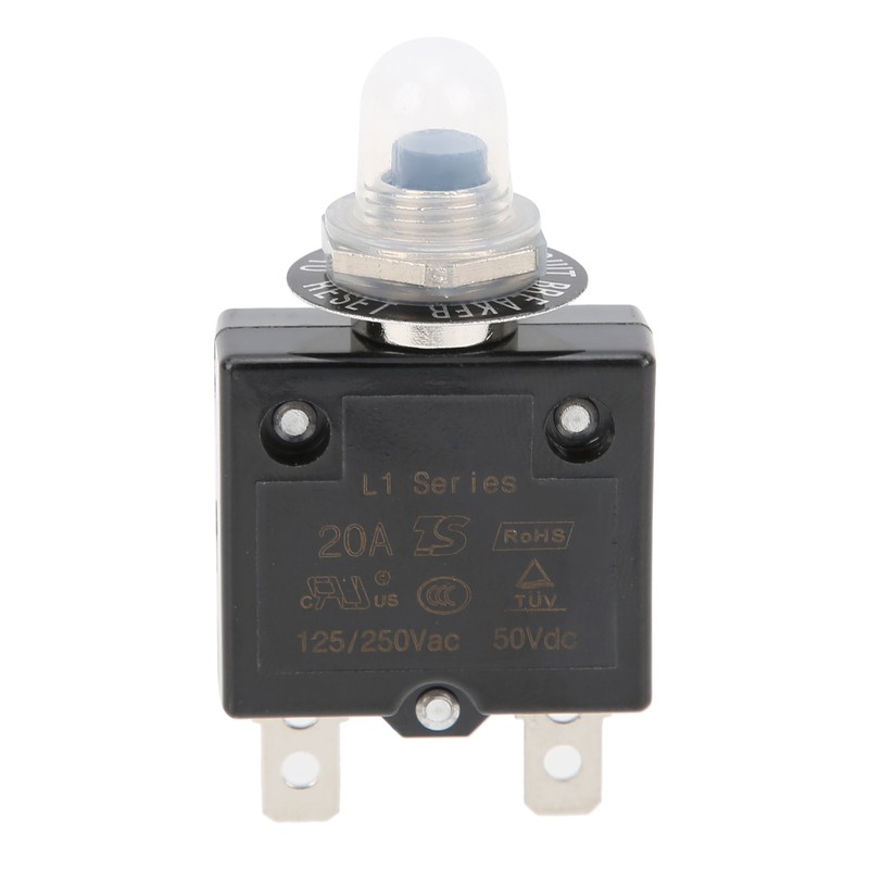 20A Overload Thermal Circuit Breaker with Quick Connect Terminals Waterproof