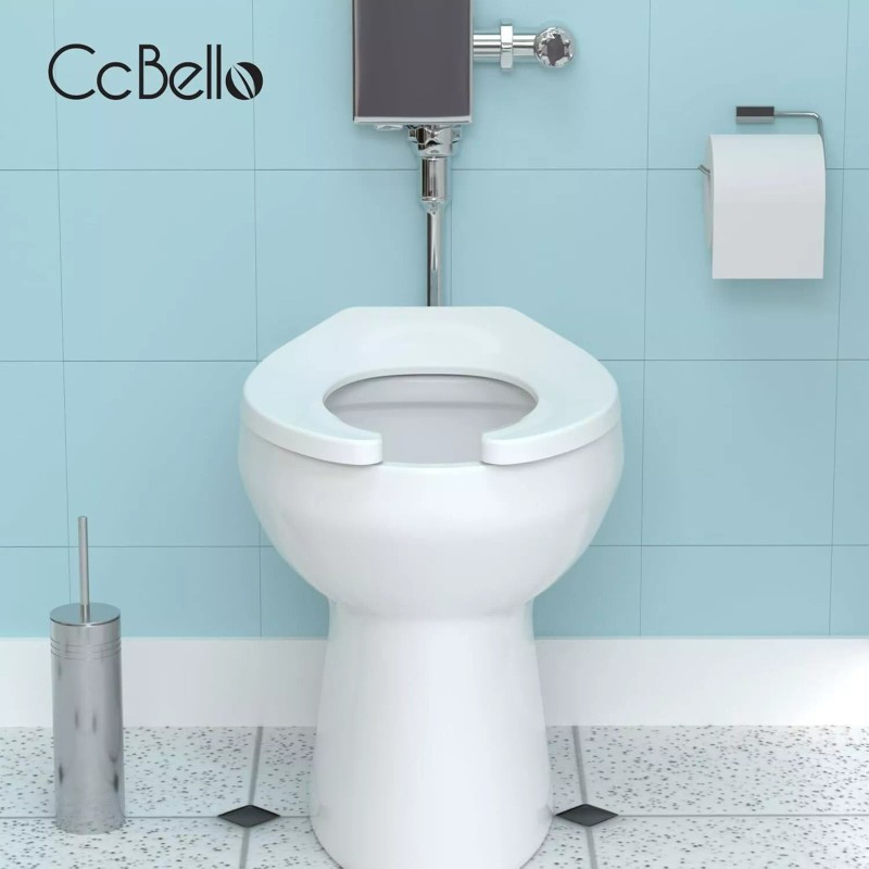 CcBello Commercial Heavy Duty Open Front Toilet Seat Without Cover,