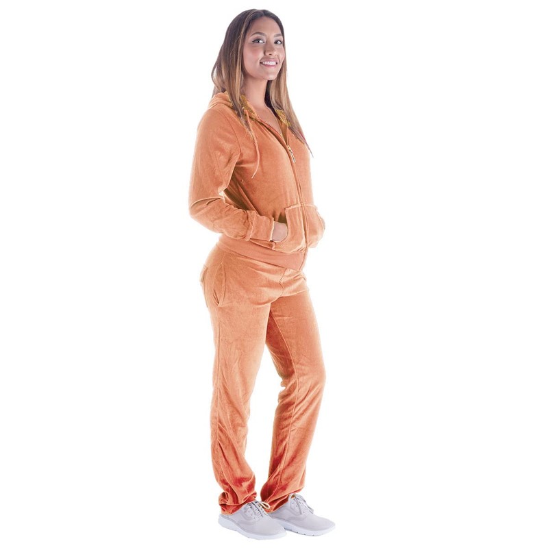 Conjunto de chándal para mujer, 2 piezas, trajes de terciopelo,