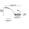 Beilala 10 Pack Chrome Double Coat Hooks for Wall Door