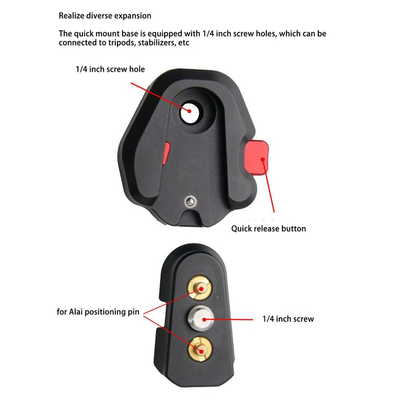 Mini Quick Release Base Plate Aluminum Alloy Quick Release Plate