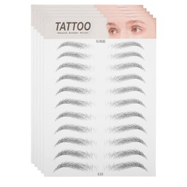 SAFIGLE 5pcs Fake Eyebrow Stickers for Women Realistic Black Temporary Eyebrow for Effortless Makeup Application for Daily Wear and Special Occasions