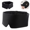 LUPATDY 100% Mulberry Silk Sleeping Mask with Adjustable Headband, Large