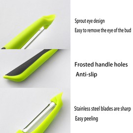 Cabbage Peeler for Kitchen, Wide Mouth Vegetable Peeler, Potato Peelers Kitchen Gadgets Stainless Steel Fruit Shredder Slicer with Non Slip Handle and Sharp Blade