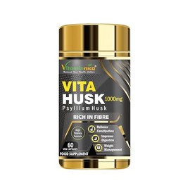 Vitaminnica Vita Husk Pysllium Husk Supplement 1000mg- High in Soluble Fibre- Pack of 60 Capsules