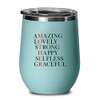Mother's Day Teal Edition Wine Tumbler 12oz - Mother Amazing