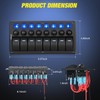 Nilight 8 Gang Rocker Switch Panel Waterproof Pre-Wired Marine with
