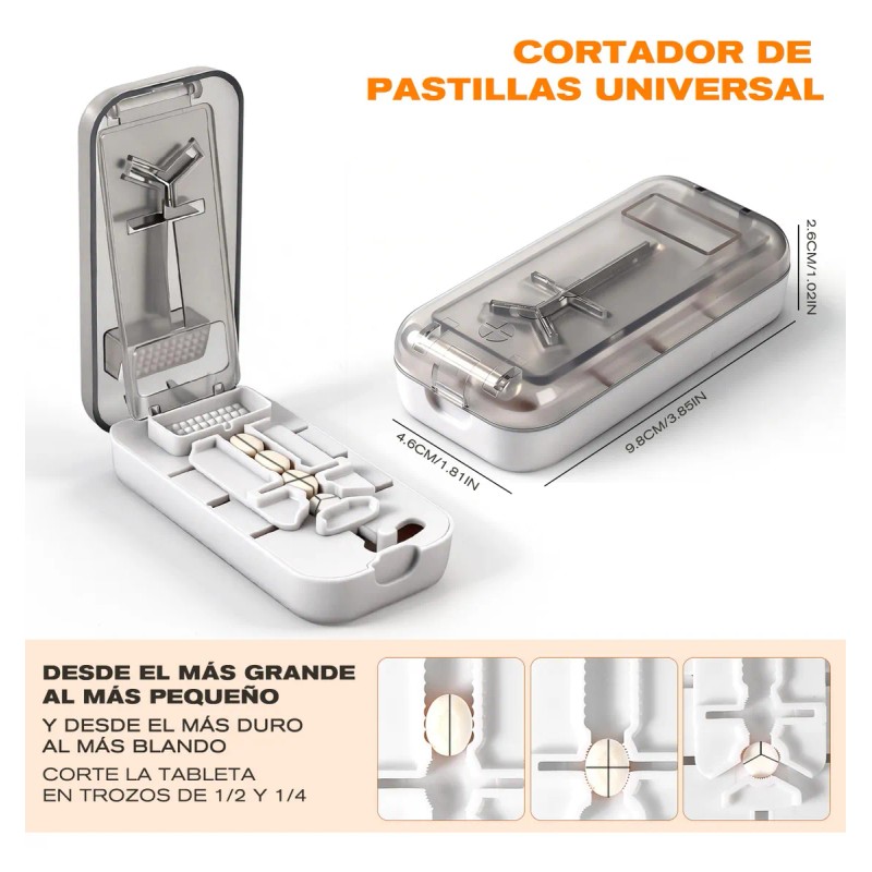 Cortador Y Moledor De Pastillas Multifuncional Portátil