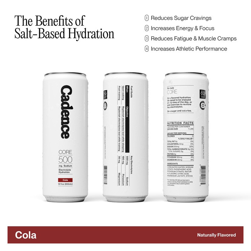 Cadence Electrolyte Drink - Crisp Cola Flavor, 355ml x 12
